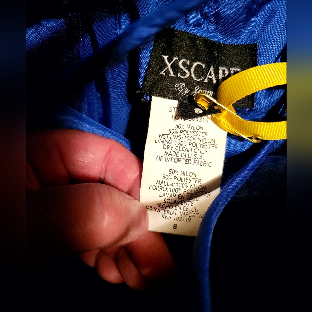 * XSCAPE royal blue cocktail dress Final Discount - Picture 9 of 9